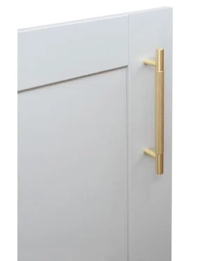 160mm Knurled Cupboard Handle - Satin Brass