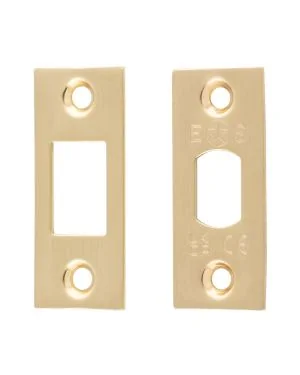 Satin Brass Deadbolt Plate (TLD)
