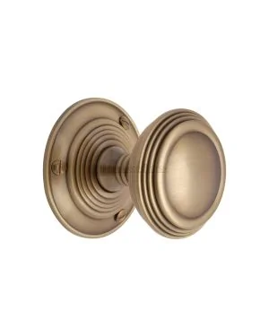 Heritage Brass Mortice Knob on Rose Goodrich Design Antique finish