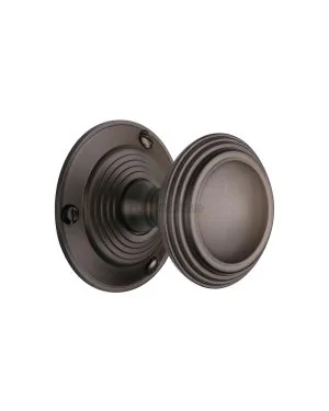 Heritage Brass Mortice Knob on Rose Goodrich Design Matt Bronze finish