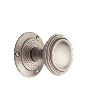 Heritage Brass Mortice Knob on Rose Goodrich Design Satin Nickel finish