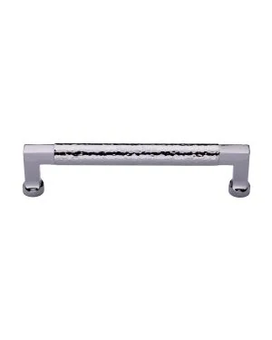 Heritage Brass Cabinet Pull Bauhaus Hammered Design 160mm CTC Polished Chrome Finish