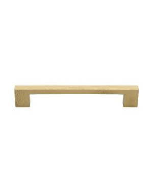 Heritage Brass Cabinet Pull Metro Hammered Design 160mm CTC Satin Brass Finish