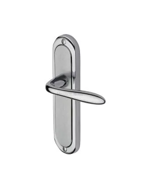 Heritage Brass Door Handle Lever Latch Henley Design Apollo finish
