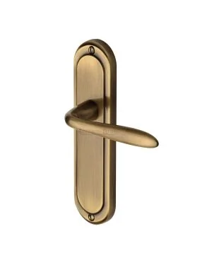 Heritage Brass Door Handle Lever Latch Henley Design Antique finish