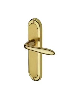 Heritage Brass Door Handle Lever Latch Henley Design Mayfair finish