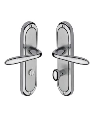 Heritage Brass Door Handle for Bathroom Henley Design Apollo finish