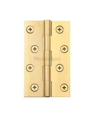 Heritage Brass Hinge Brass 4 x 2 3/8 Natural Brass finish