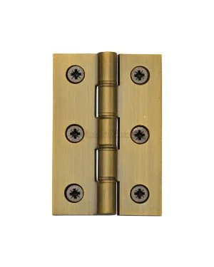Heritage Brass Hinge Brass with Phosphor Washers 3" x 2" Antique Brass finish