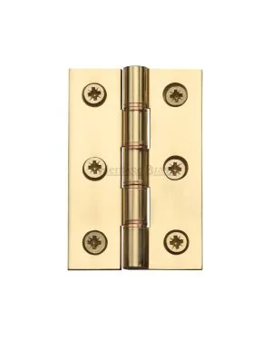 Heritage Brass Hinge Brass with Phosphor Washers 3" x 2" Polished Brass finish