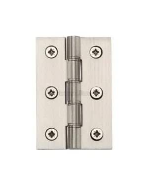 Heritage Brass Hinge Brass with Phosphor Washers 3" x 2" Satin Nickel finish