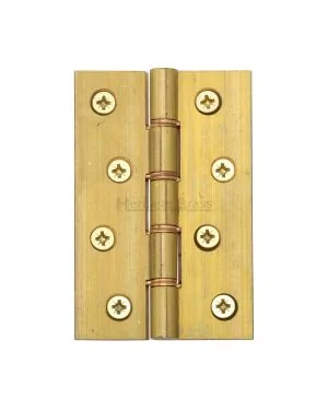 Heritage Brass Hinge Brass with Phosphor Washers 4" x 2 5/8" Natural Brass finish