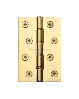 Heritage Brass Hinge Brass with Phosphor Washers 4" x 2 5/8" Polished Brass finish