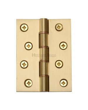 Heritage Brass Hinge Brass with Phosphor Washers 4" x 3" Satin Brass finish