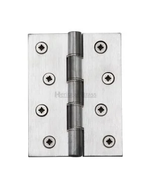 Heritage Brass Hinge Brass with Phosphor Washers 4" x 3" Satin Chrome finish