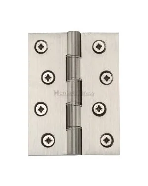Heritage Brass Hinge Brass with Phosphor Washers 4" x 3" Satin Nickel finish