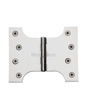 Heritage Brass Parliament Hinge Brass 4" x 3" x 5" Polished Chrome finish