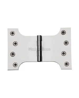 Heritage Brass Parliament Hinge Brass 4" x 4" x 6" Polished Chrome finish