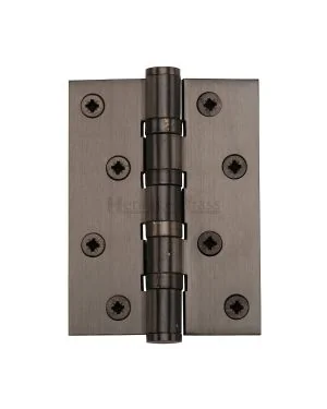 Heritage Brass Hinge Brass with Thrust Bearings (Steel Pin) 4" x 3" Matt Bronze finish