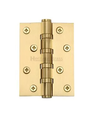 Heritage Brass Hinge Brass with Thrust Bearings (Steel Pin) 4" x 3" Satin Brass finish