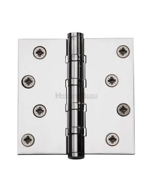 Heritage Brass Hinge Brass with Thrust Bearings (Steel Pin) 4" x 4" Polished Chrome finish