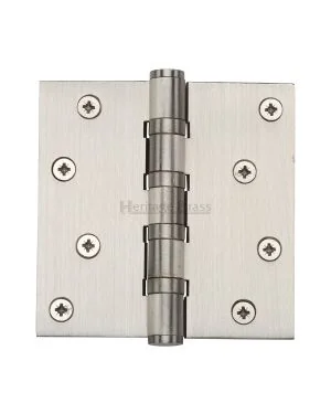 Heritage Brass Hinge Brass with Thrust Bearings (Steel Pin) 4 x 4 Satin Nickel finish