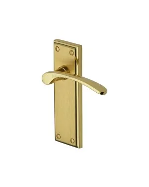 Heritage Brass Door Handle Lever Latch Hilton Design Mayfair finish