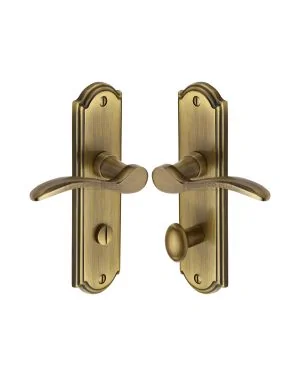 Heritage Brass Door Handle for Bathroom Howard Design Antique finish