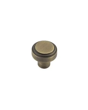 Cropley Stepped Cupboard Knob - Antique Brass