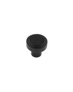 Cropley Stepped Cupboard Knob - Matt Black
