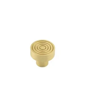 Murray Reeded Cupboard Knob - Satin Brass