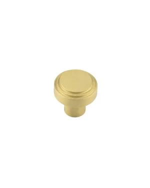 Cropley Stepped Cupboard Knob - Satin Brass