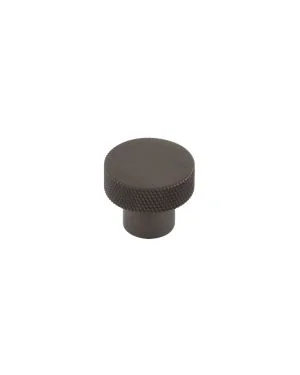 Wenlock Diamond Knurled Cupboard Knob - Dark Bronze