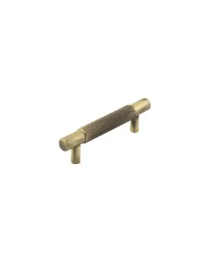 Taplow Diamond Knurled Cabinet Handle - Antique Brass