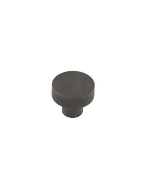 Thaxted Line Knurled Cupboard Knob - Dark Bronze