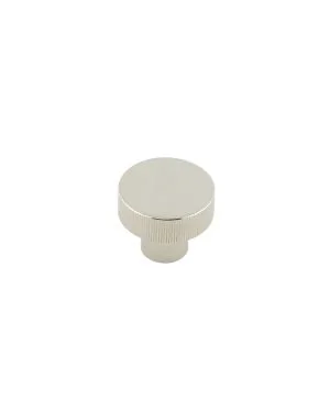 Thaxted Line Knurled Cupboard Knob - Polished Nickel