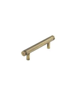 Nile Hexagonal Stepped Cabinet Handle - Antique Brass