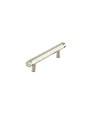 Nile Hexagonal Stepped Cabinet Handle - Satin Nickel