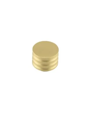 Sturt Grooved Cupboard Knob - Satin Brass