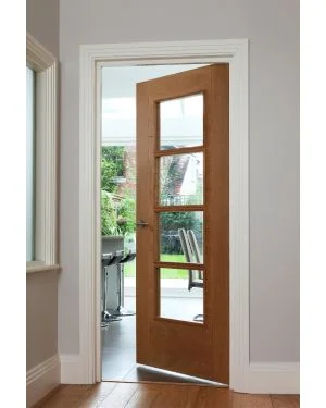 Iseo K4514 Oak 4-Light Fire Door (FD30)