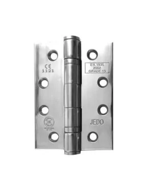Jedo Stainless Steel  4" (102mm) Ball Bearing Hinges - Polished Stainless Steel