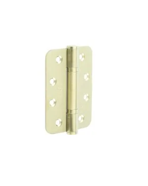 Jedo Stainless Steel  4" (102mm) Radiused Polymer Bearing Hinges - Satin Brass