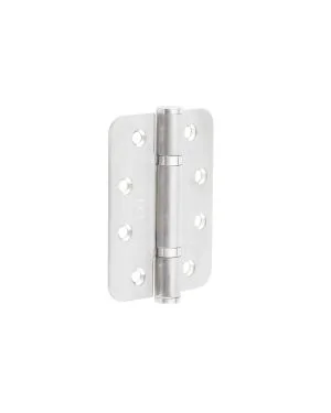 Jedo Stainless Steel  4" (102mm) Radiused Polymer Bearing Hinges - Satin Stainless Steel