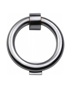 Heritage Brass Ring Knocker Satin Chrome finish