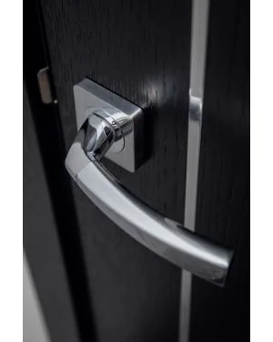 Kabru Lever Handle Pair - Polished & Satin Chrome