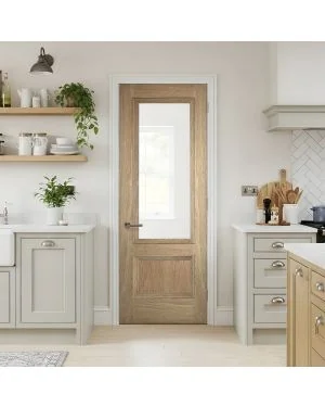 Kalmia Oak 1-Light Fire Door (FD30 - Made to Measure)