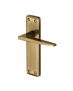 Heritage Brass Door Handle Lever Latch Kendal Design Antique finish