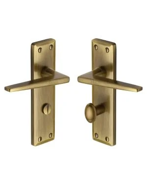 Heritage Brass Door Handle for Bathroom Kendal Design Antique finish