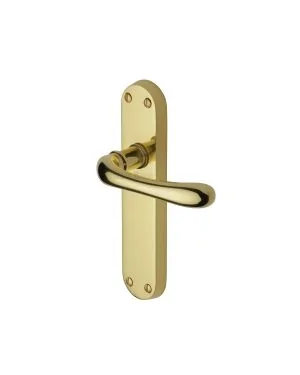 Heritage Brass Door Handle Lever Latch Luna Design Polished Brass finish