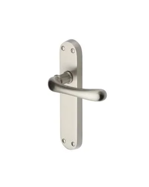 Heritage Brass Door Handle Lever Latch Luna Design Satin Nickel finish